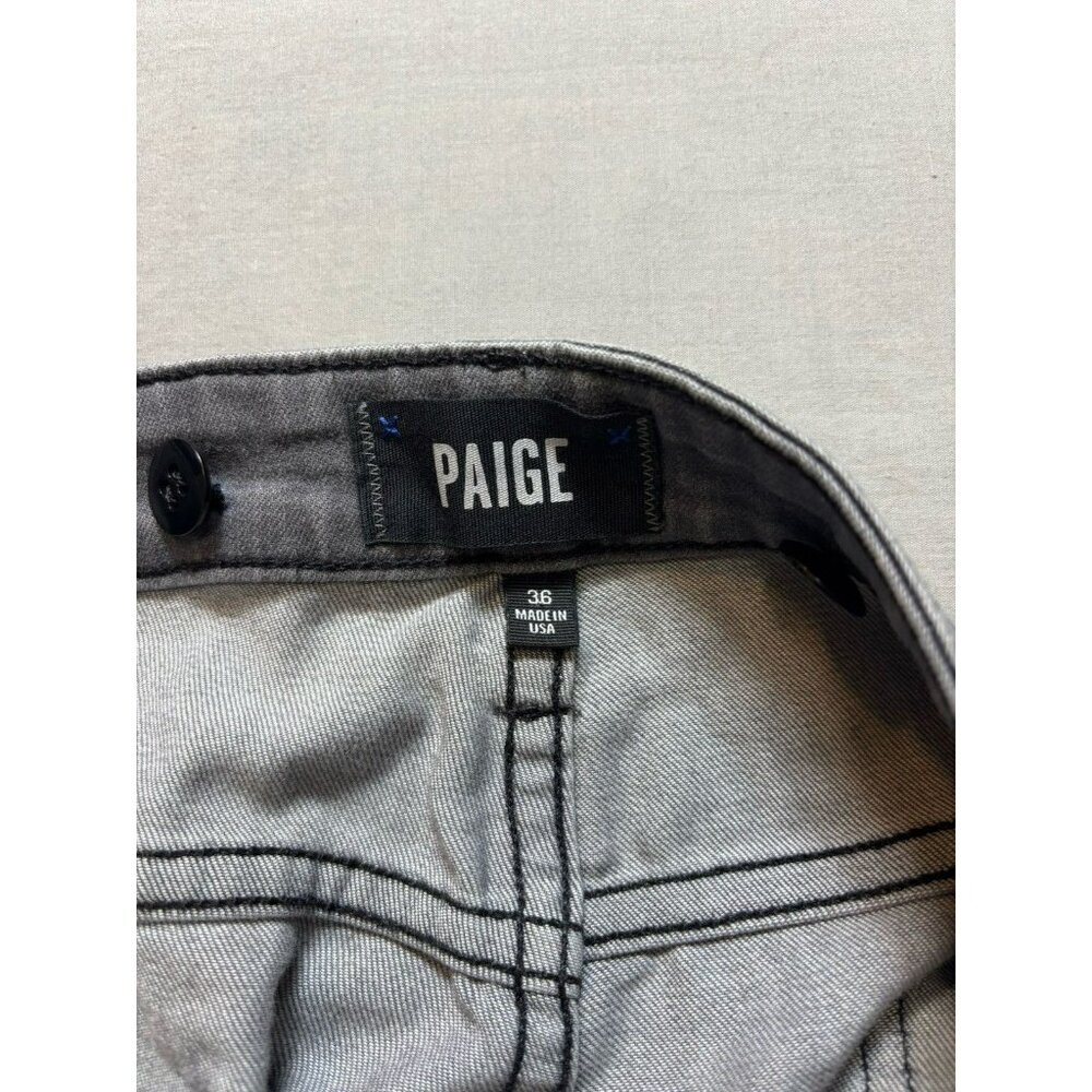 Men's Paige Jeans Lennox Slim Straight Stretch Denim Gray 36x25 - Picture 12 of 12